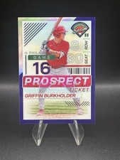 2024 Panini Prospect Edition #158 Griffin Burkholder Blue Holo Ticket /99
