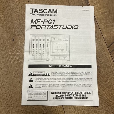 Tascam MF-P01 4 Track Recorder Manual Rare Original Portastudio Teac