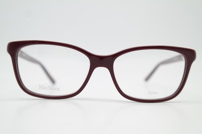Brille MaxMara MM 1219 Weinrot Gold Silber Oval Brillengestell eyeglasses Neu