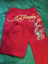 Ed Hardy Women's Sweatpants Wide Leg Fit Size M