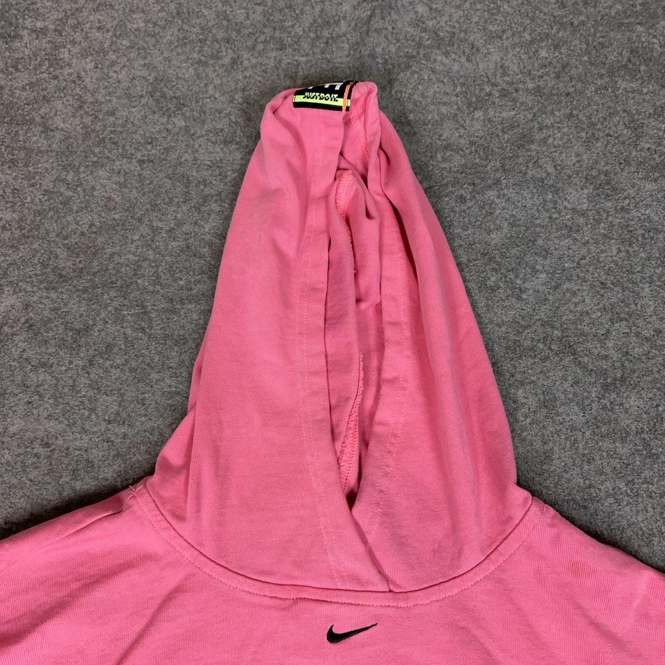 Nike Hoodie Womens Small Pink Center Swoosh Embroidered Pullover Cropped Logo - Image 4 of 4