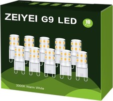 G9 LED Bulbs 3W (30W Halogen Equivalent)&ndash;10 Pack, 3000K Warm White