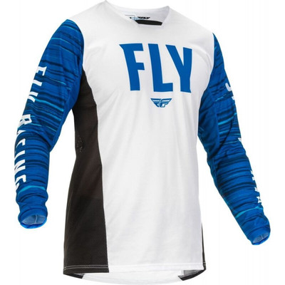 Fly Racing Kinetic Wave MX Jersey Offroad Top weiß blau