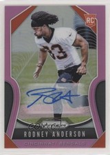 2019 Panini Prizm Rookies Pink Prizm Auto Rodney Anderson #337 Auto fm0