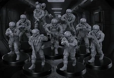 Aliens Colonial Marines Models | Sci-Fi Miniatures | Unpainted Figures | 14 Pk