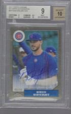 KRIS BRYANT 2017 TOPPS CHROME 1987 TOPPS GOLD AUTO #D 45/50 BGS 9 w/ 10 AUTO