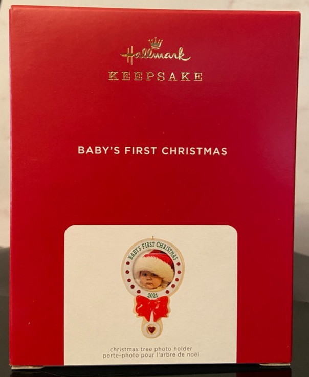2021 Hallmark *Baby's First Christmas* Rattle Photo Frame/Picture Frame