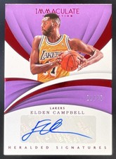 2017-18 Immaculate Collection Heralded Red #HS-ECB Elden Campbell Auto /25