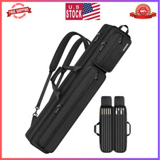 Pool Cue Case Pool Stick Case 4X5 with Multiple Pockets Holds 4 Butts 5 Shafts