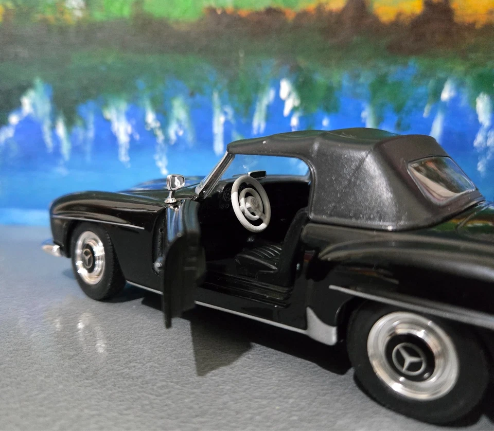 Mercedes-Benz 190 Sl Clásico 1955 Rojo Juguete Metálico Coche Regalo para Papá - Imagen 2 de 4