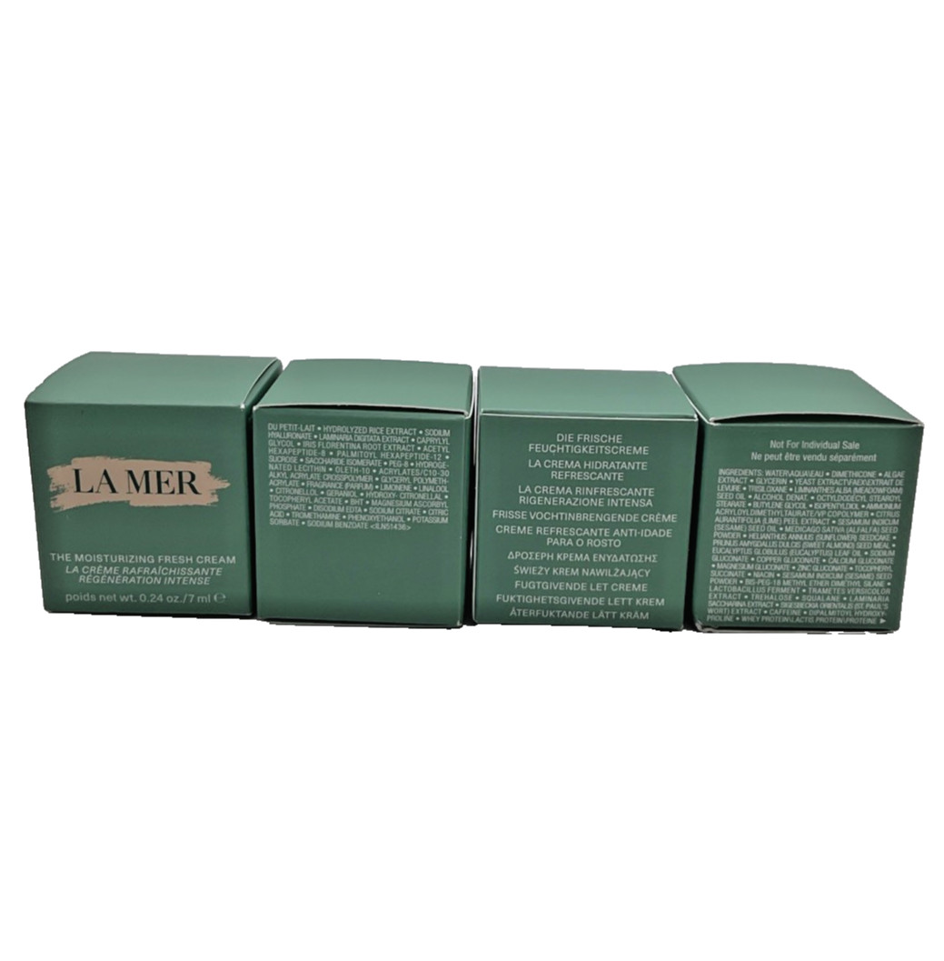 4X La Mer The Moisturizing Fresh Cream Travel  0.24 oz 7 ml Skincare Set 28 ml