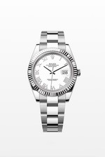 Rolex Datejust 41mm Steel & White Gold 126334 White Roman Dial 2025 Unworn