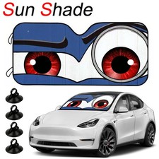 Foldable Red Angry Eyes Car Sun Shade Windshield For Ford - Uv Visor Protector Foldable Red Angry Eyes Car Sun Shade Windshield For Ford - Uv Visor Protector