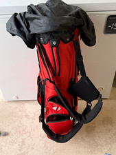 TaylorMade Stand Golf Bag Red/Black Shoulder Strap Rain Cover 4-Way 6 Pockets