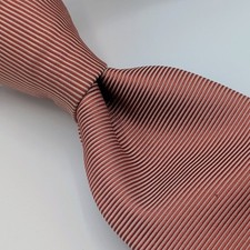 BURBERRY LONG Solid Pale Pink Textured Twill Thick Silk Tie Italy