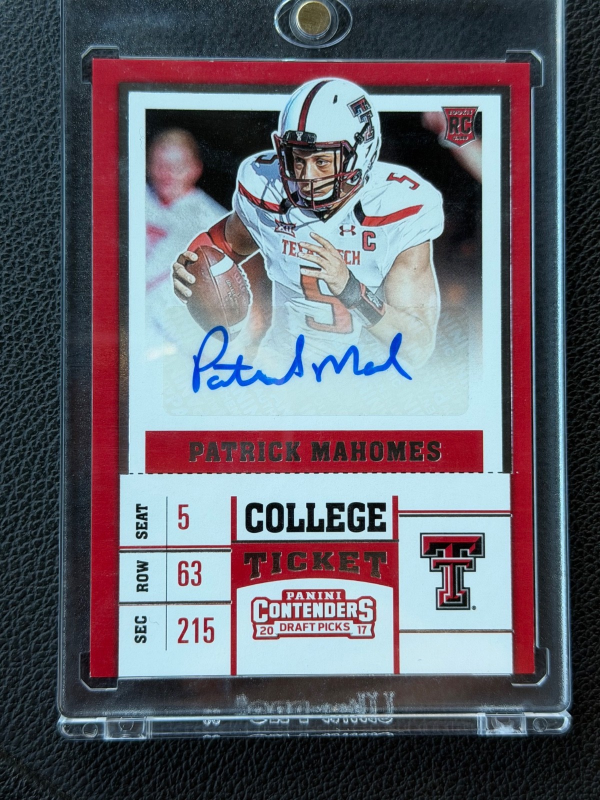 2017 PANINI CONTENDERS DRAFT PICKS AUTOGRAPH #298 PATRICK MAHOMES II