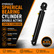Hydraulic Spherical Bearing Double Acting Cylinder/Ram 32mm to 125mm Bore