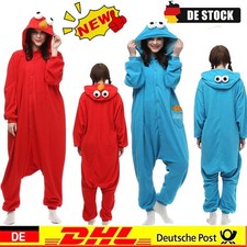 Elmo Kostüm Erwachsene Sesamstraße Krümelmonster Karneval Cosplay Nachtwäsche DE