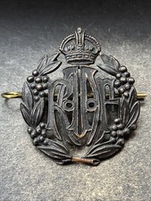 RAAF Royal Australian Air Force, British Colonial Cap Badge. WW2.