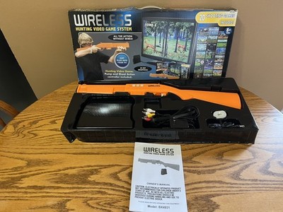 WIRELESS HUNTING VIDEO GAME SYSTEM. 20 SHOOTING GAMES INCLUDED. 32 BIT GRAPHICS!