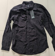 DrDenim Dr Denim Pete long sleeve shirt Black Neps Size Medium BNWT Sweden