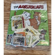Aristocats Sealed panini 4 packs and empty album + Bonus Stickers Very rare New