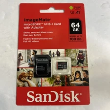 Sandisk ImageMate SDXC UHS-I 120 mb/s 64GB Card w/ Adapter