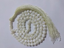 Vintage Islamic Qatar Saudi 99 piece Mecca sea mother of pearl beads rosary