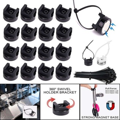 5/10/20 Pcs Magnetic Zip Tie Mount Multipurpose Cable Holder Magnets Bases