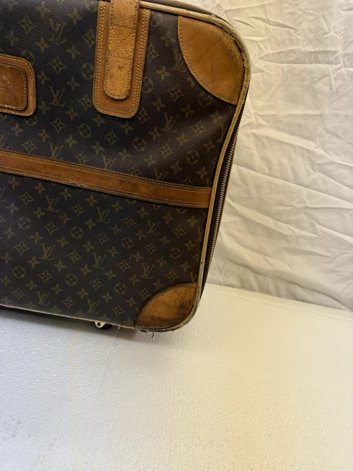 VINTAGE 80s LOUIS VUITTON ROLLER SUITCASE LUGGAGE MONOGRAM BAG - Image 4 of 4