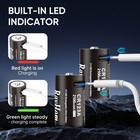 4 Pcs 2100mwh RCR123 CR123A CR123  3V Rechargeable Lithium Li-ion Battery +Cable — photo 9