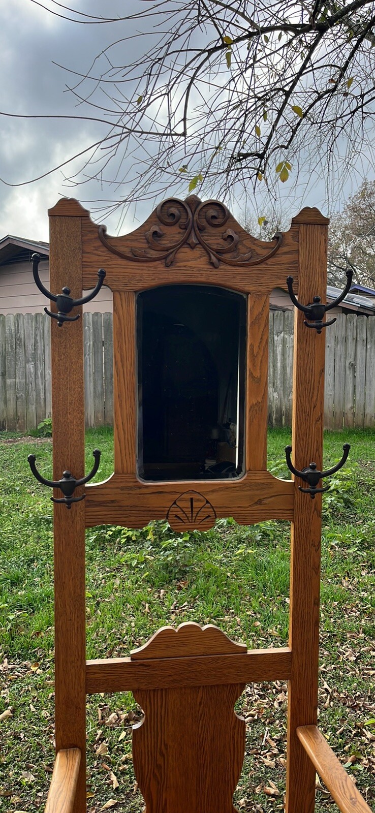 Antique Hall tree eBay