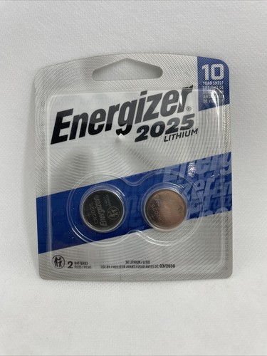 Lot De 2 Piles Bouton CR2025 Lithium 3V Energizer - Longue Durée De Conservation (jusqu'à 10 Ans)