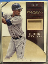 2014 Panini Immaculate Collection B.J. Upton game-used bat card #'d 06/99