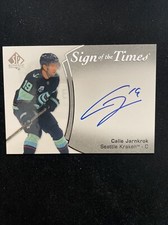 21-22 UD SP Authentic Hockey Sign of the Times Auto SOTT-CJ Calle Jarnkrok