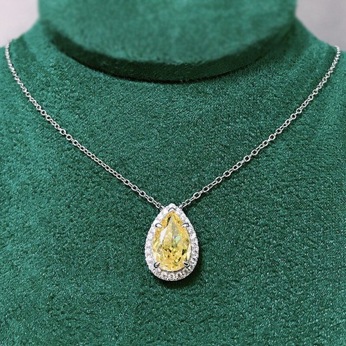 Charm 2 Colors Cubic Zirconia Necklaces Pendants Women 925 Silver Jewelry - Bild 6 von 6