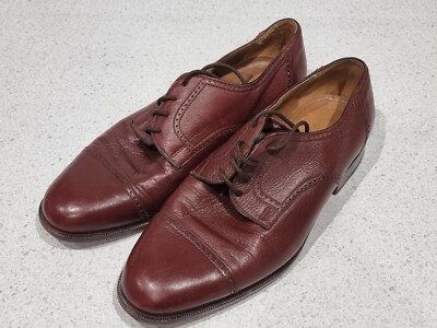 ⭐️ Men's MARIO BRUNI Brown Leather OXFORD SHOES MADE IN ITALY