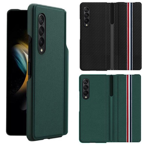 Für Samsung Galaxy Z Fold 4 Handyhülle Leder Flip Case + S Pen Halter Cover Skin - Zdjęcie 2 z 20