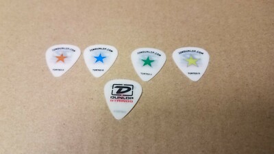 Lot of 4 Dunlop STAR Promotional Tortex Guitar Picks Limited Discontinued 