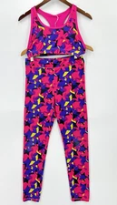 Layer 8 Performance Leggings & Sports Bra Tank Activewear Set Multicolor Size XL