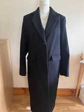 Black Long Coat Size 16 Bnwt