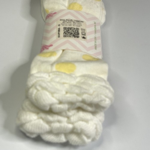 Lolly Wolly Doodle Pima Leggings Girls Size 4-6 White Yellow Polka Dot Ruffle - Picture 2 of 4