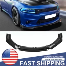 Carbon Fiber Look Front Bumper Lip Spoiler Splitter Protector Body Kit Universal