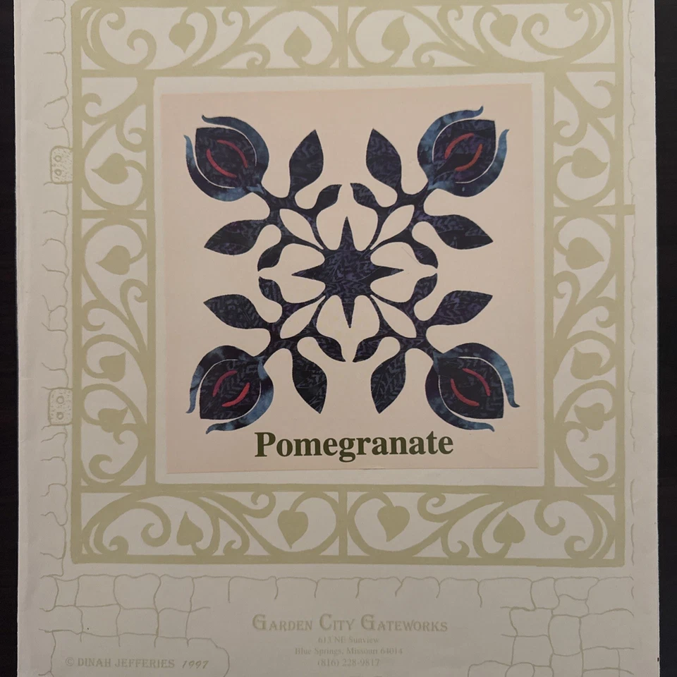 11x Vintage Dinah Jeffries 1997 Garden City Gateworks Appliqué Patterns. - Image 3 of 4