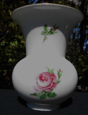 Vase Blumenvase Porzellan Rosen Rose rot  AK Kaiser W. Germany 1531 HA 35
