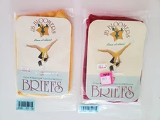 2 Youth Small JB Bloomers Cheerleading Dance Skating Briefs Panties Gold Red NEW