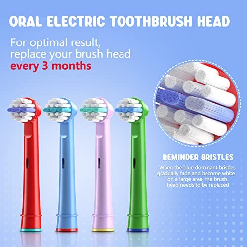 Kids Electric Toothbrush Heads – Soft Bristle Precision Soft Cleaning 8-Pack ... - Bild 5 von 7