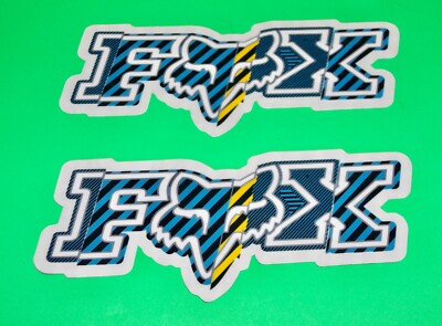 KX CR RM YZ 80 85 100 125 250F FOX RACING BLUE MISTAKENLY RIGHT STICKERS DECALS