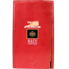 Punch Double Corona Rare Corojo Empty Wooden Cigar Box 7.5" x 4.5" x 3.5"