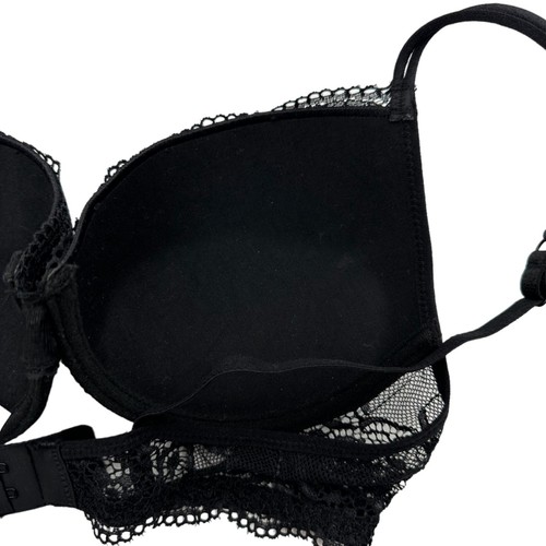 Blue Whale Baby Bra Womens 38B Black Lace Push Up Bra Adjustable Straps - 第 5/10 張圖片